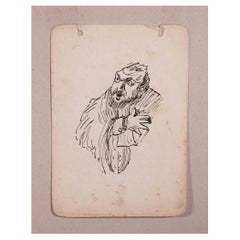 Portrait - Original Drawing by Michel George Michel - Early 20th Century