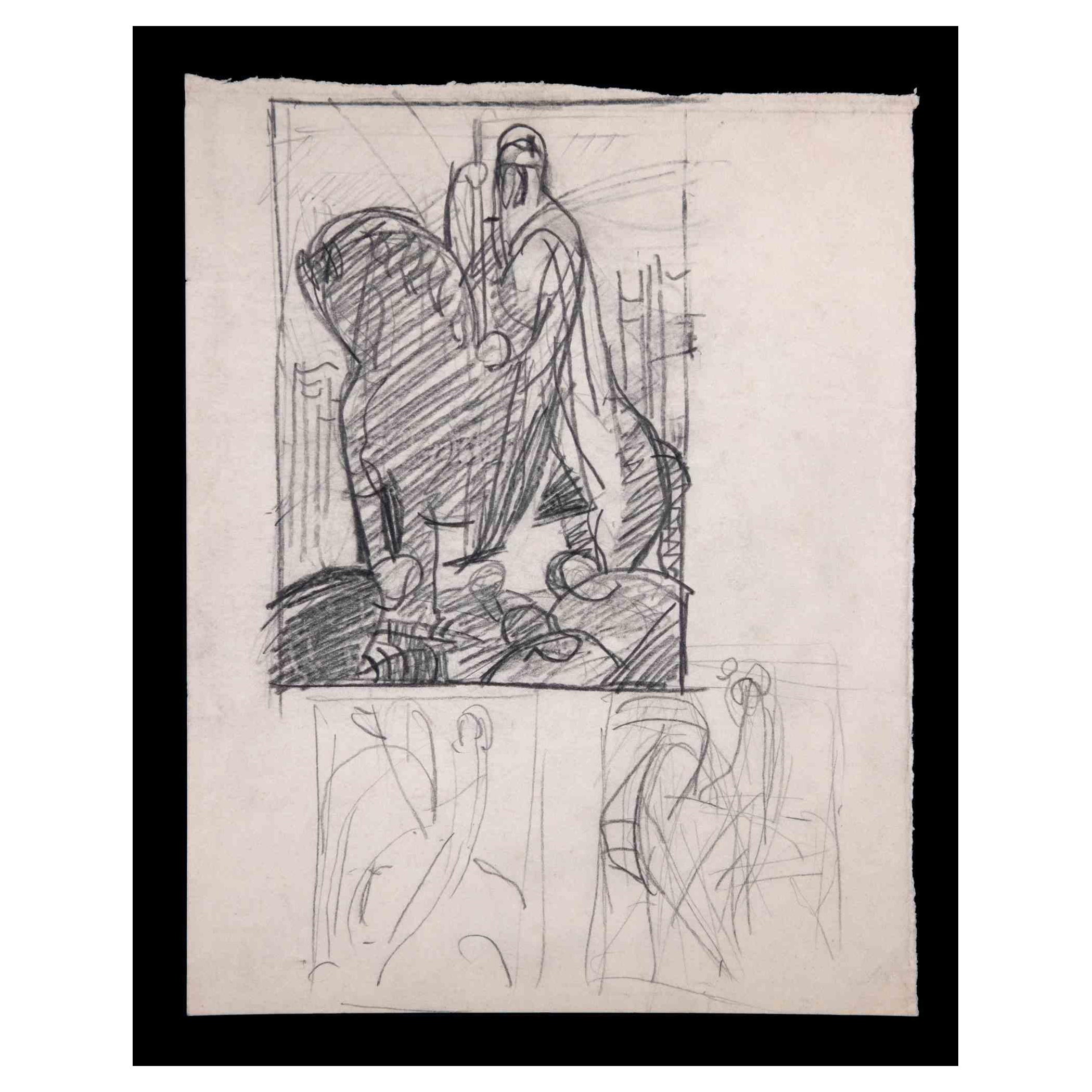 Sketches - Drawing attr. to Auguste Leroux - Mid 20th Century