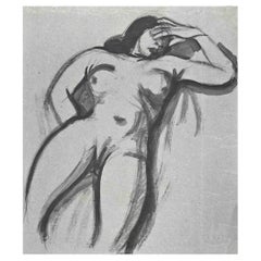 Nude - Original Watercolour by Jean Delpech - Mid 20th century