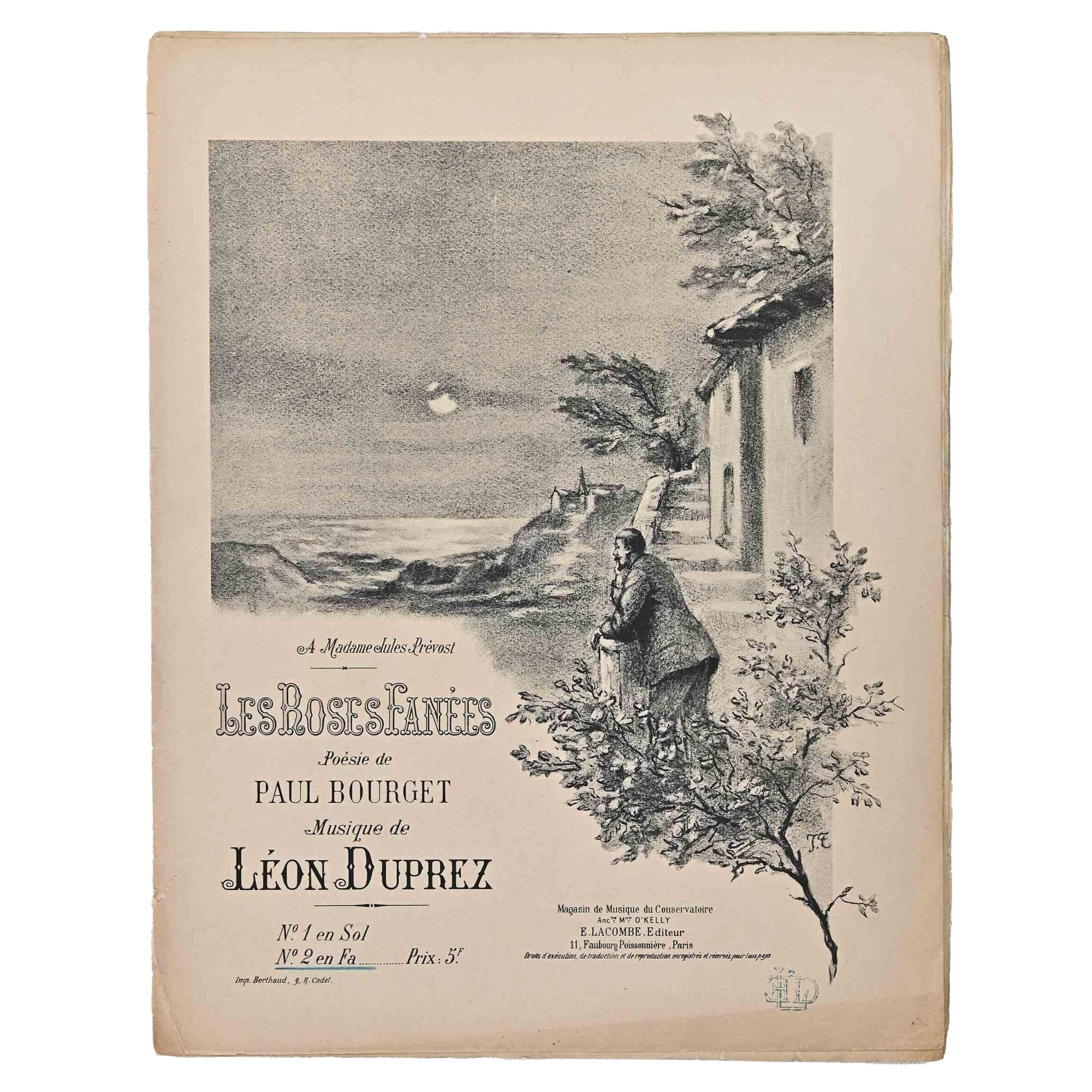 Les Roses Fanées es un pliego musical manuscrito realizado por Leon Duprez en 1890.

Borrador para "Les Roses Fanées" de Paul Bourget.

Hay 4 hojas blancas y 8 hojas con pentagrama musical.

Firmado a mano y fechado.


 