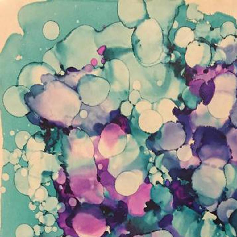 Aqua - Abstract Painting by Unknown