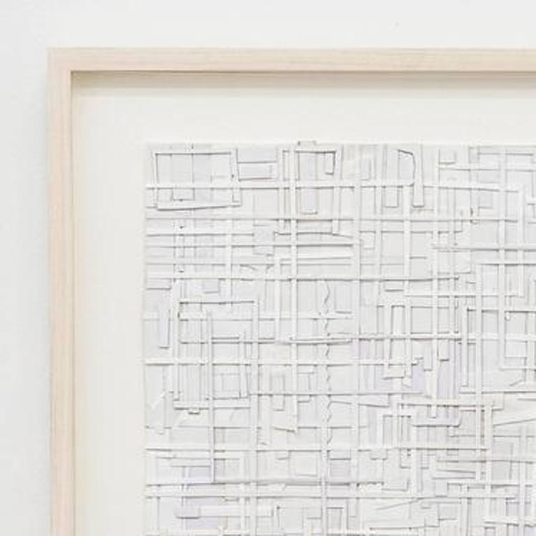 Thrown away paper products, ads, packaging are used by Gonzalez in his artworks. The city’s emotions, politics and geography can be clearly felt in his collages. Through the use of mixed media Matt Gonzalez’s creates labyrinthine paper reliefs.