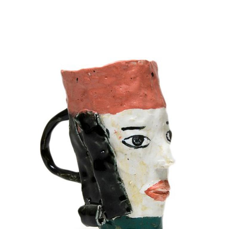 Red Head Cup - Contemporary Art by Magdalena & Michael Frimkess