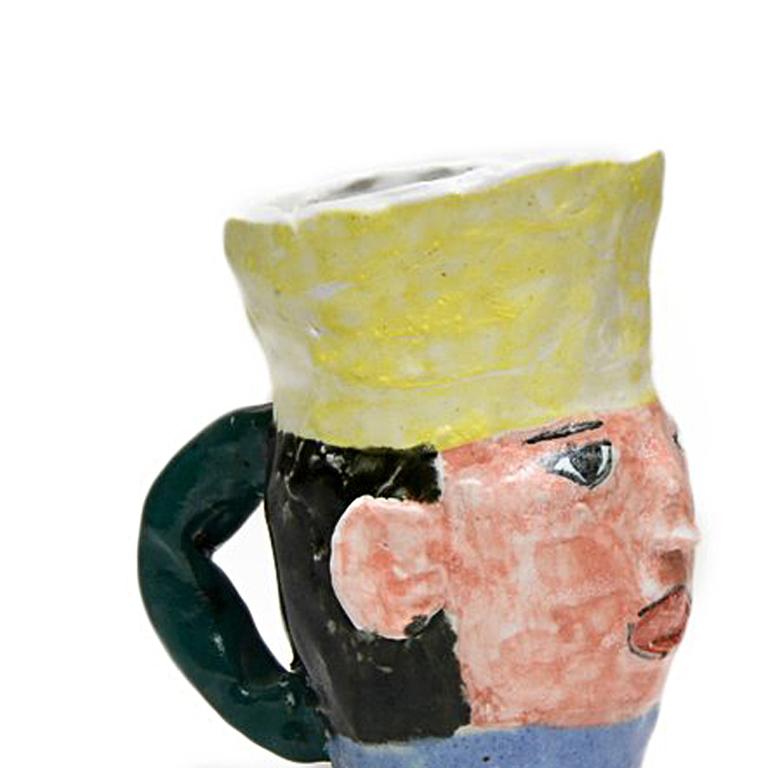 Yellow Head Cup - Contemporary Art by Magdalena & Michael Frimkess