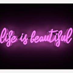 La vie est belle - œuvre d'art néon