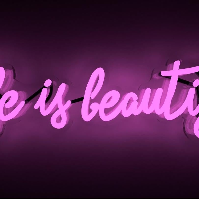 Life is beautiful - neon art work - Contemporary Art by Mary Jo McGonagle