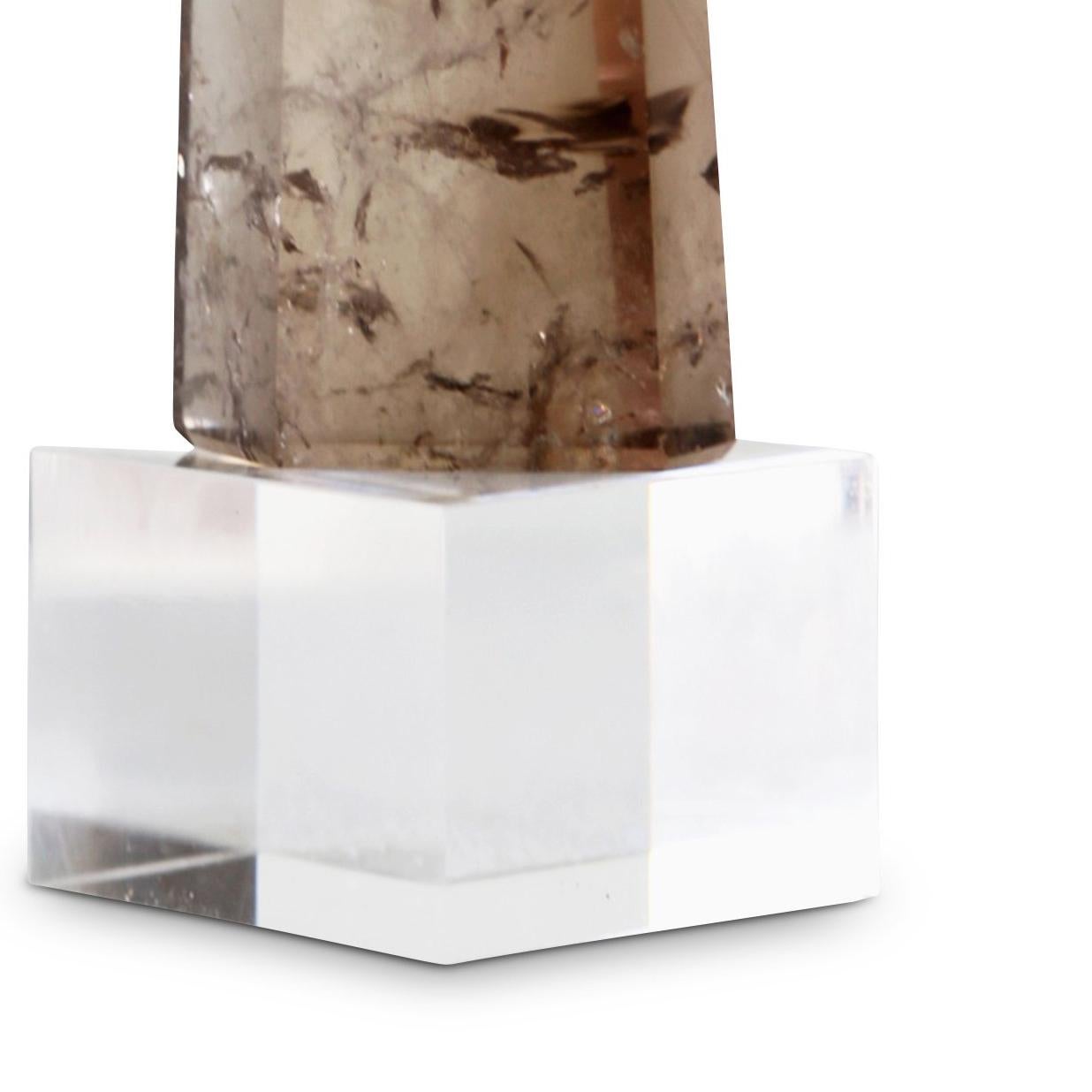 Smoky Quartz Point on Plexiglass Stand  - Contemporary Art by Unknown