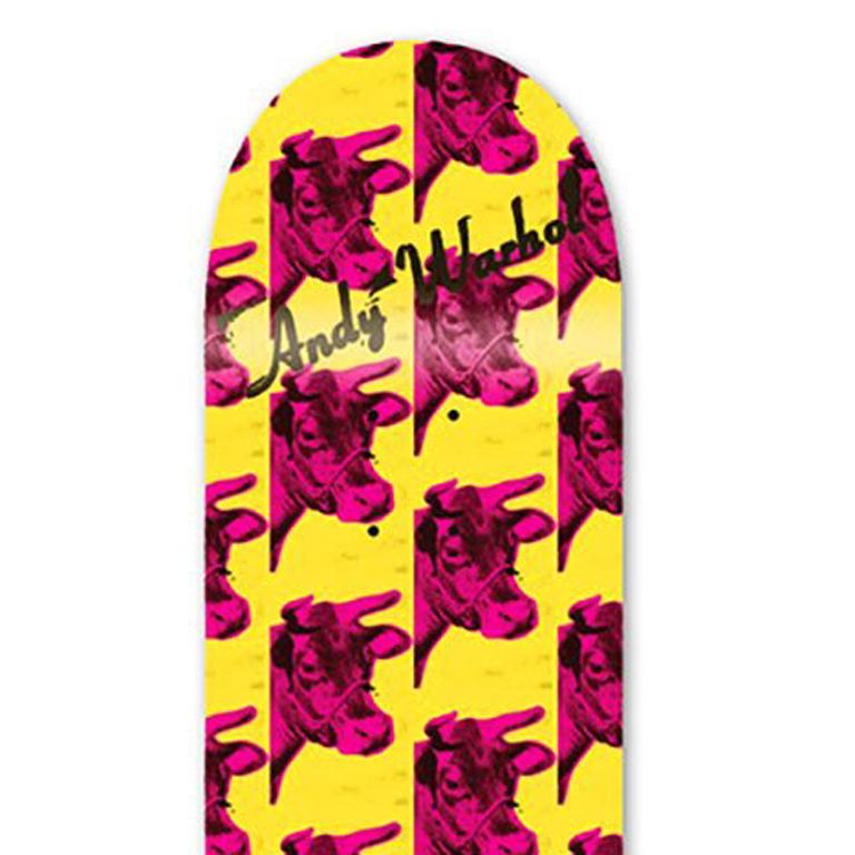 Warhol Cow Skate Deck (Yellow & Pink), New - Print by (after) Andy Warhol