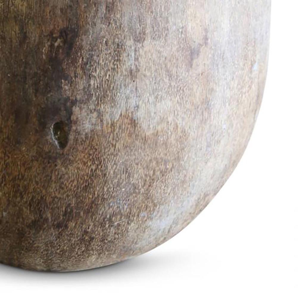 The palm vessel is a brown contemporary natural palm tree piece that measures 40 x 22.5 and is priced at $1,125.

Exhibit by Aberson has been searching for and acquiring objects from around the world. A fusion of modern design and primitive form,