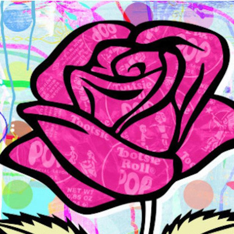 Nelson De La Nuez, Pop Flower Series: Red Tootsie Pop Rose 1