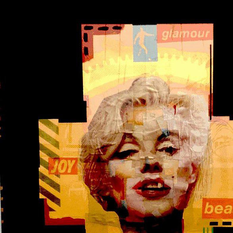 Marilyn Monroe Original Collage Portrait by Andrew Eakins For Sale 2