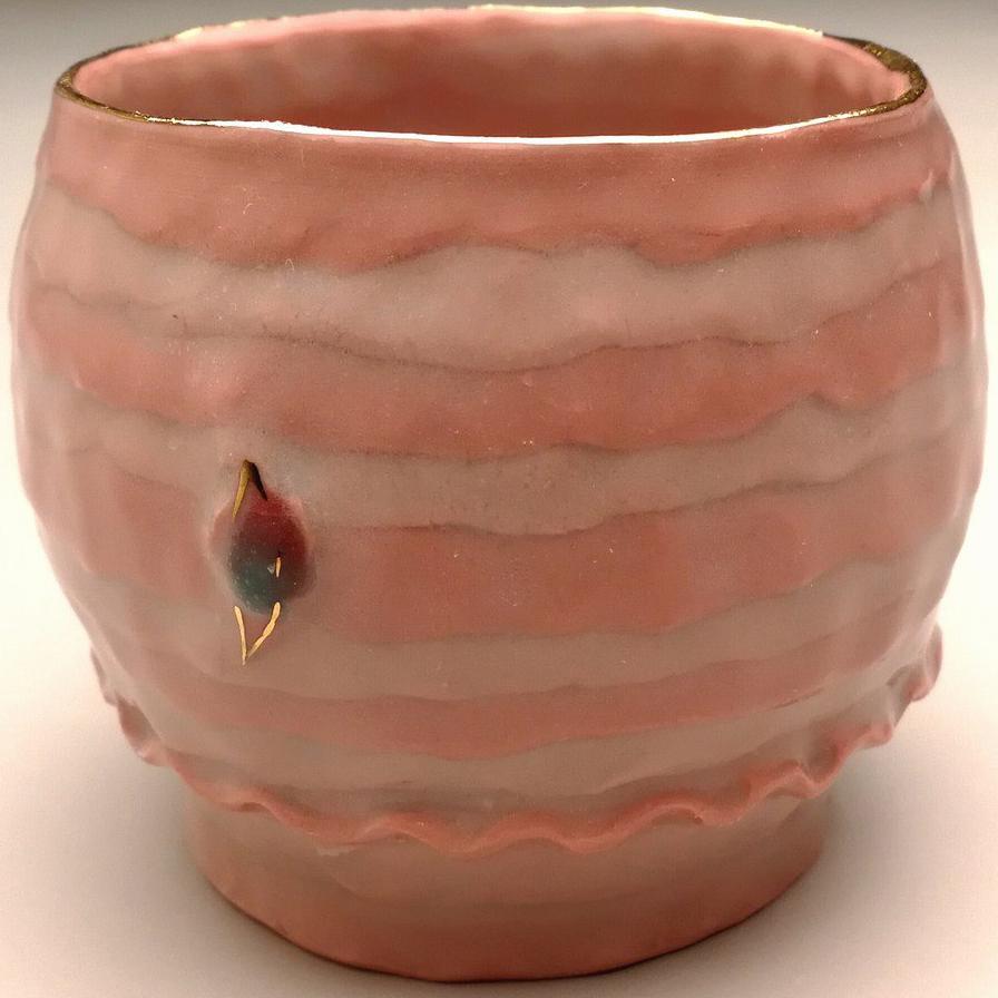 Sugar coated teabowl - Pink S - Contemporary Art by Yoonjee Kwak