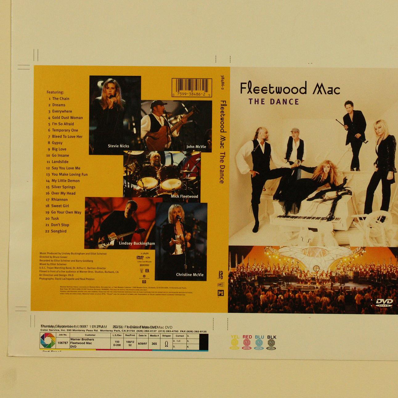  FlLEETWOOD MAC   The Dance Flat Proof 1997 For Sale 2