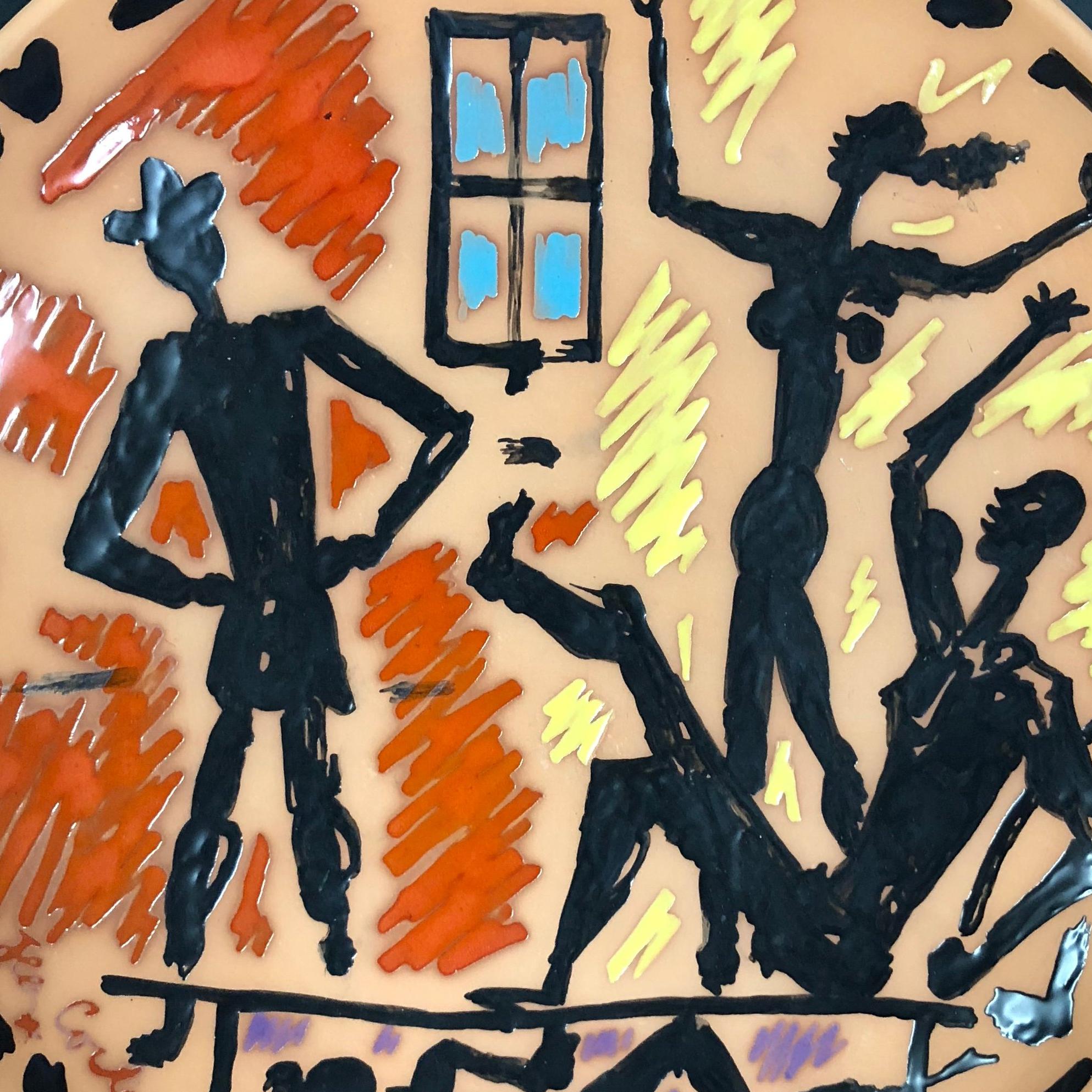 Scene d'Interieur aus Le Satiricon (Schwarz), Figurative Print, von Jean Cocteau