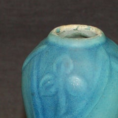 Blumenvase in Blau/Grün