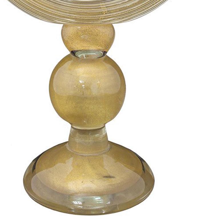 Unknown Rare Large Mid Century Murano Glass Aventurine Menorah