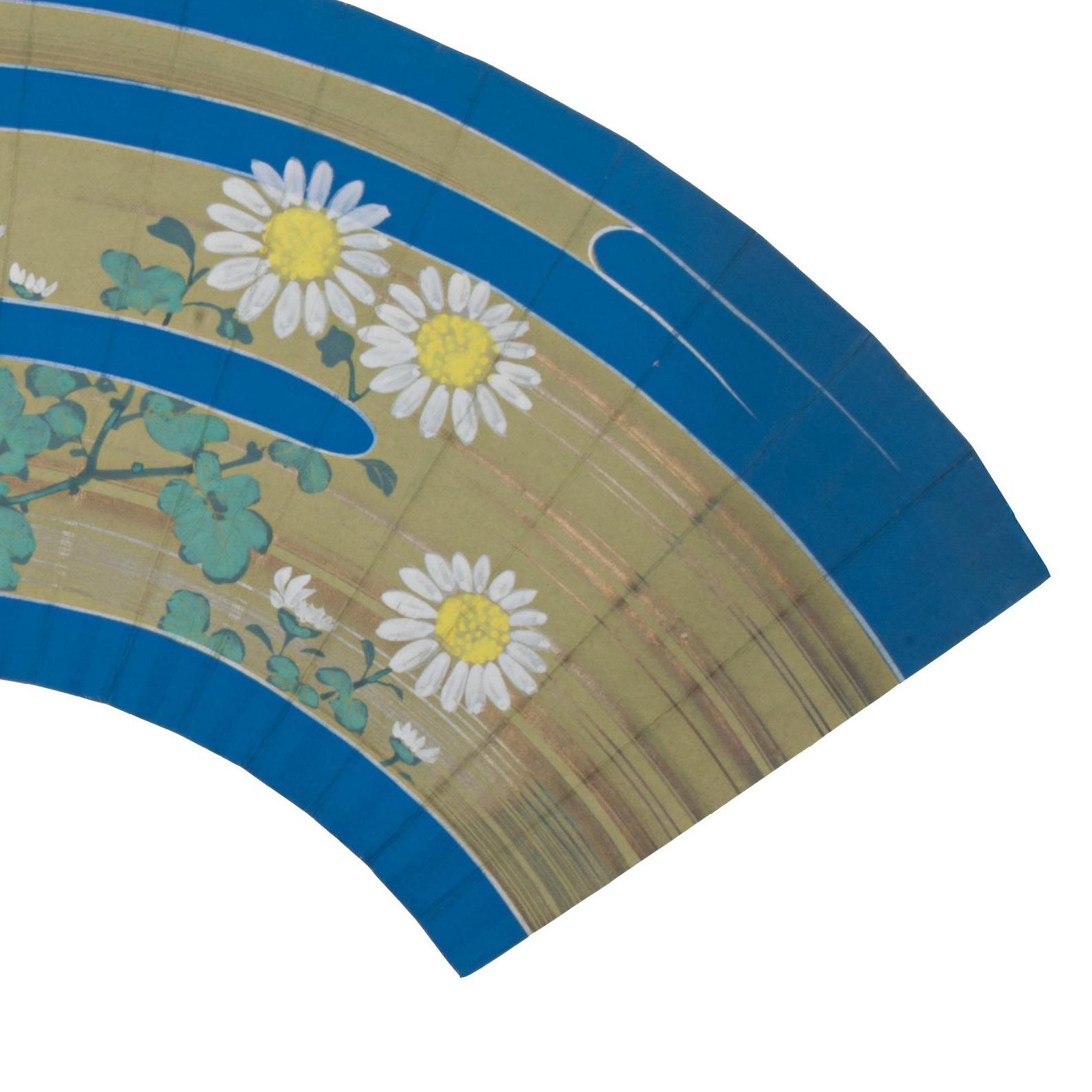 Hand painted Sensu folding fan