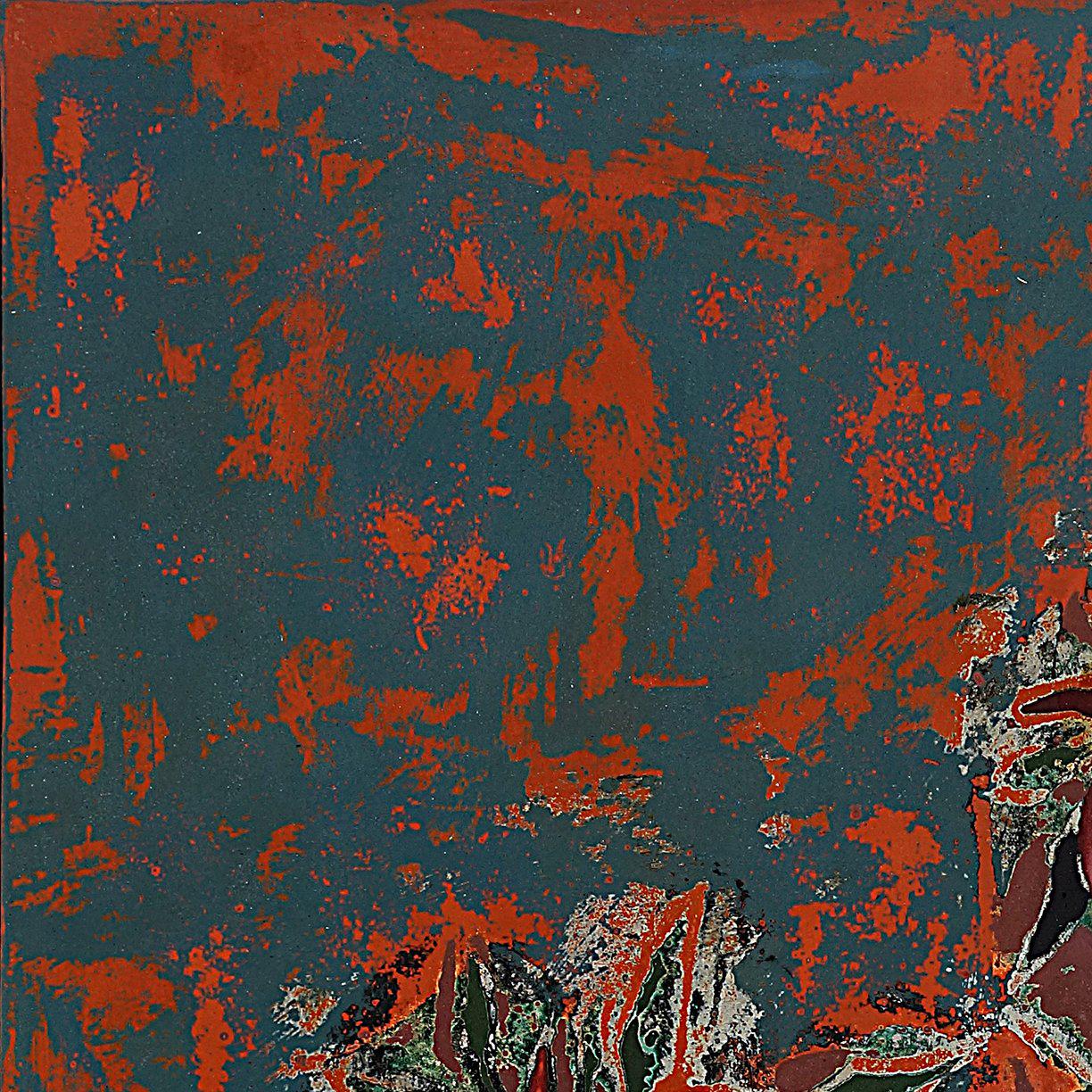 Poinsettia - Traditional lacquer on wood by Cuong Tran Nguyen, Vietnam 1