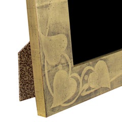 "Portafoto fatto a mano con foglia d'oro 22K", Wood 5 x 7 in creato in Romania