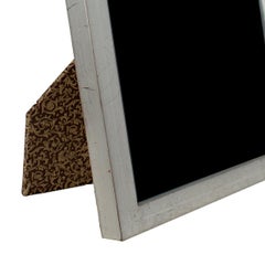 Handgefertigter Fotorahmen aus 12 Karat Weißgold mit Blattgold, "Holz 5 x 7 Zoll, hergestellt in Rumänien