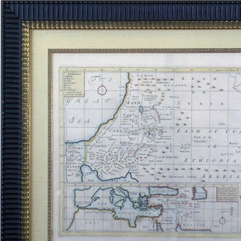 Edward Wells (1667-1727)
Eine neue Karte mit... Orten, die im Neuen Testament erwähnt werden.
Das Land Kanaan.
Sutton Nicholls, Graveur
Kupferstich
Später handkoloriert
Oxford, 1700
19