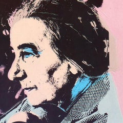 Vintage reproductive print after Warhol, Golda Meir