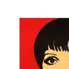 Vintage reproductive print after Warhol, Liza Minelli, Red Background