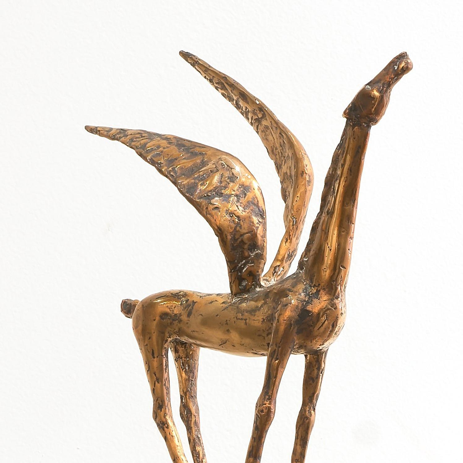 Pegasus (Beige), Figurative Sculpture, von Stasys Zirgulis