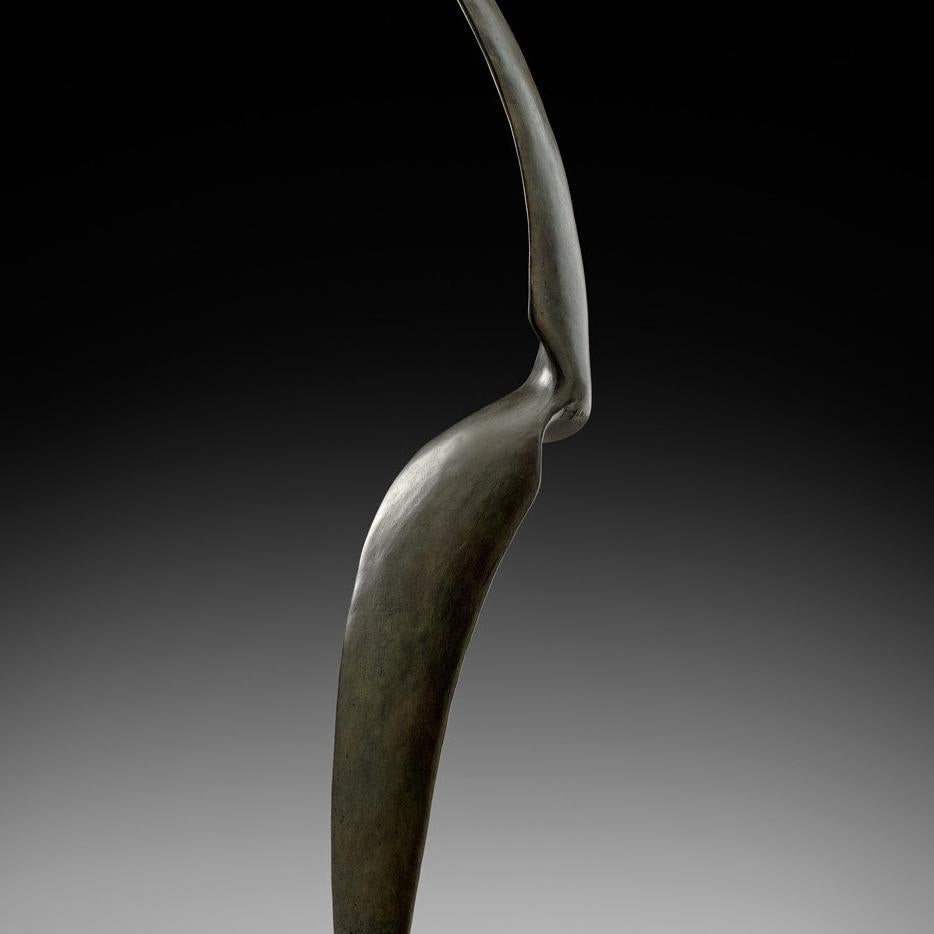 Élan - Bronze Sculpture of a Flying Bird - Gold Figurative Sculpture by Isabelle Thiltgès