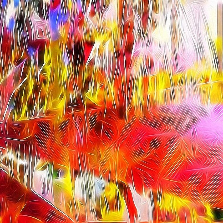 Rain on the Boulevard, techniques mixtes sur métal en vente 1