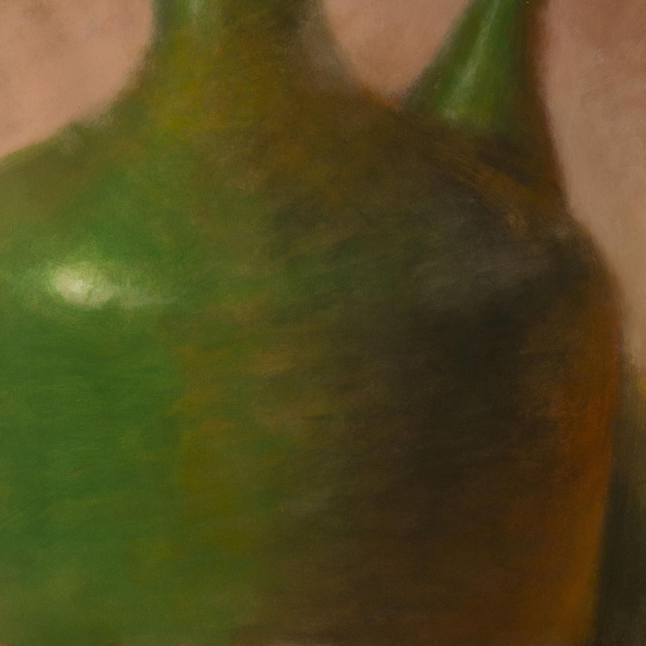 De una serie de ánforas y vasijas, explorando el color y la forma.  :: Técnica Mixta :: Contemporáneo :: Esta pieza viene con un certificado oficial de autenticidad firmado por el artista :: Lista para colgar: No :: Firmada: Sí :: Ubicación de la