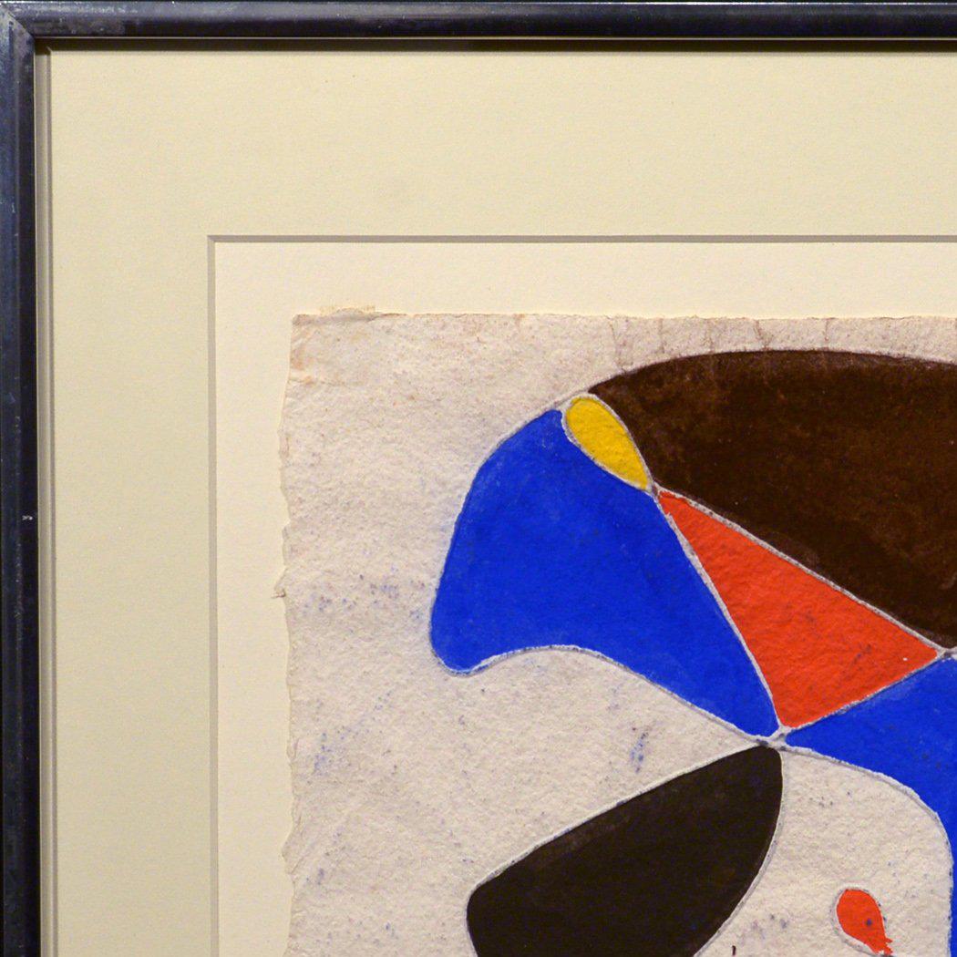 « Abstraction », Douglass Morse Howell, techniques mixtes, 1966, papier fait main en vente 2
