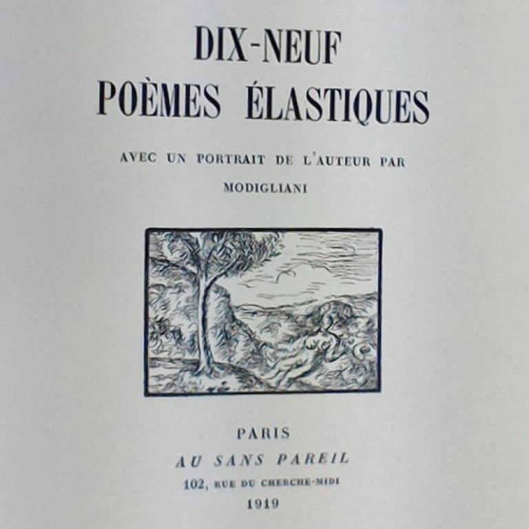 Dix Neuf Poèmes Élastiques en vente 1