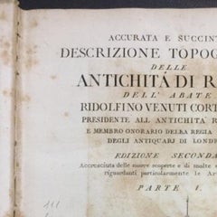 Accurata e succinta descrizione topografia delle Antichità di Roma