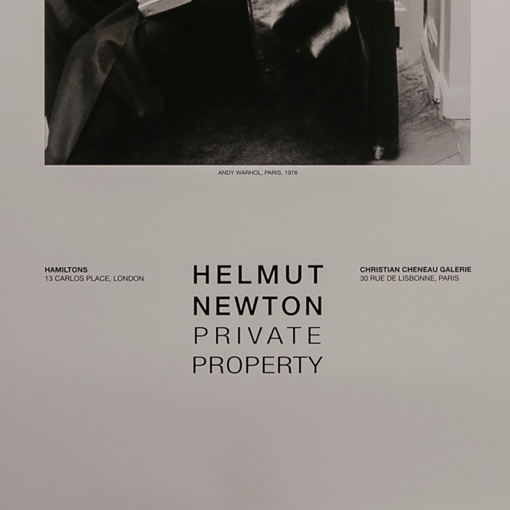 helmut newton private property poster