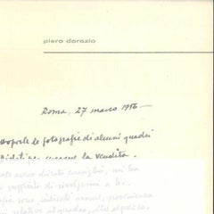 Autograph Letter by Piero Dorazio - 1950s - Contemporary