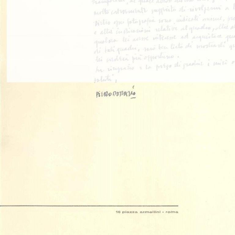 Lettre autographe de Piero Dorazio - Années 1950 - Contemporaine en vente 3