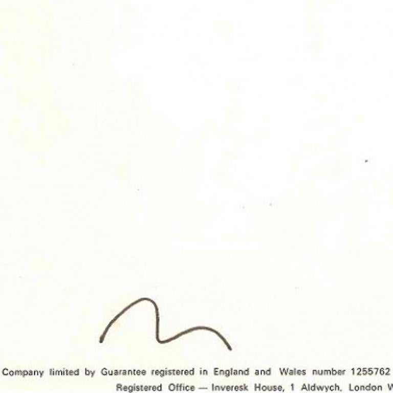 Very interesting proofs of signature by Henry Moore, on the letterhead of 