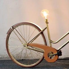 Erika Calesini, Cycle Lamp, 2018, Recycled Bicycle and Light