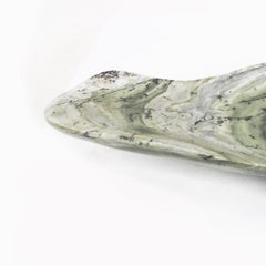 Binga Design. Butterjade Stone Platter. Contemporary bowl. Fossils within stone.