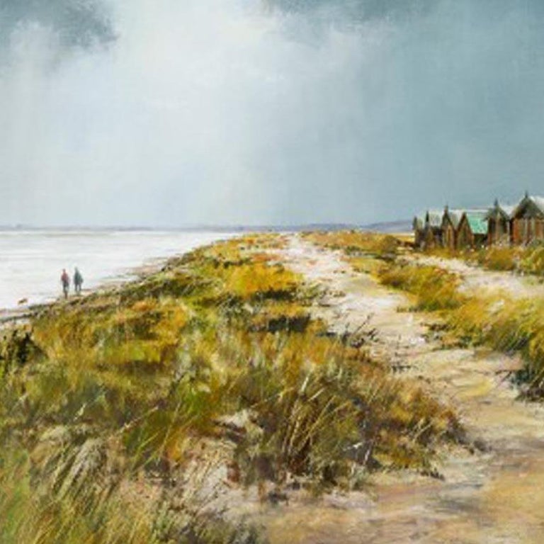 Along the Coast, Walberswick, Large Print, Limited Edition, Landscape - Gray Landscape Print by Michael Sanders