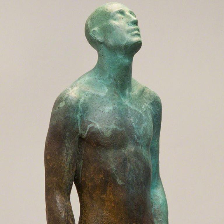 Man in the Rain - Modern, 21st Century, Bronze, Figurative Sculpture For Sale 3