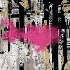 ALHAMBRA(PINK) Serigraph Architecture Abstract Painting Pedro Peña