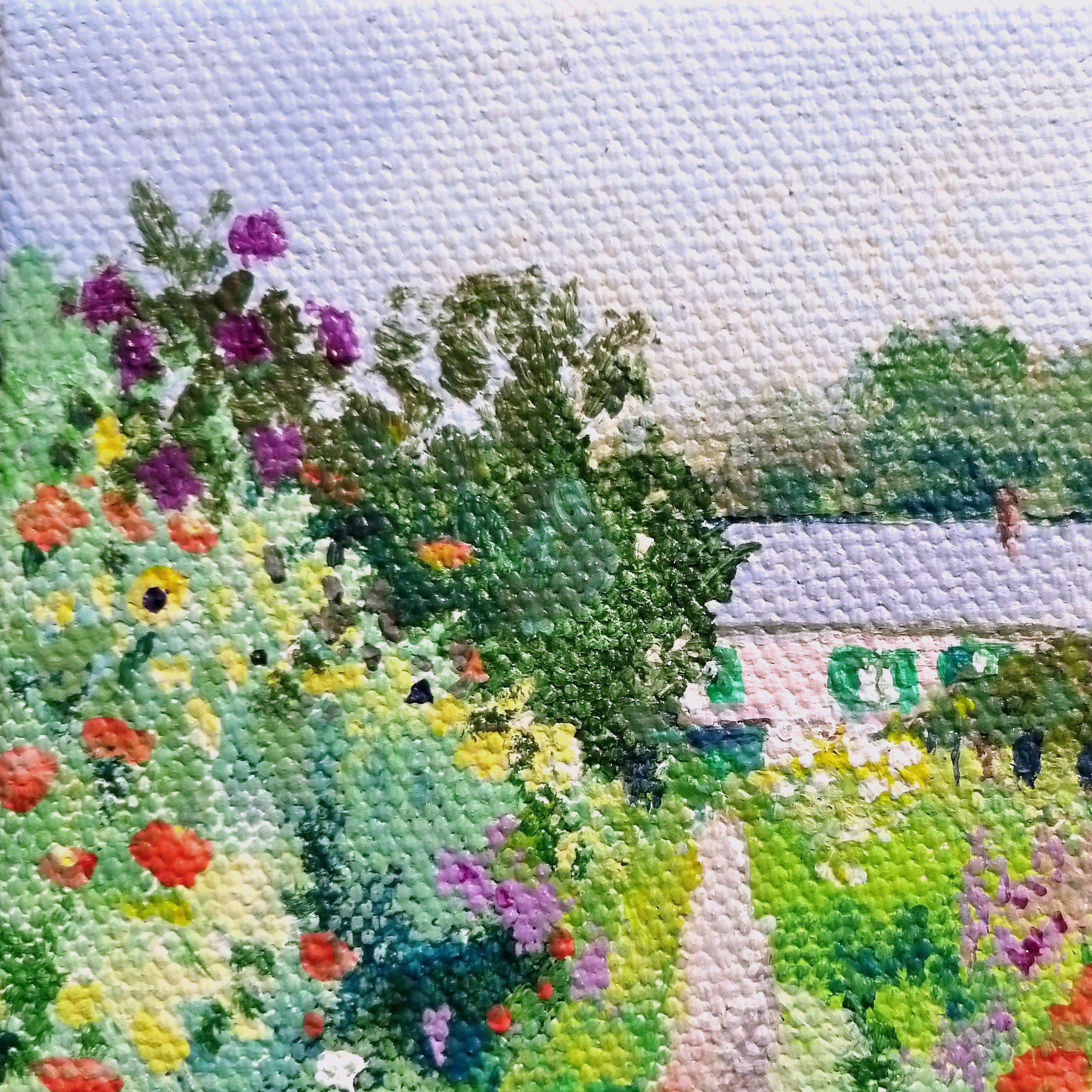 Monet's Garden - Abstract Impressionist Painting by Catherine McCargar