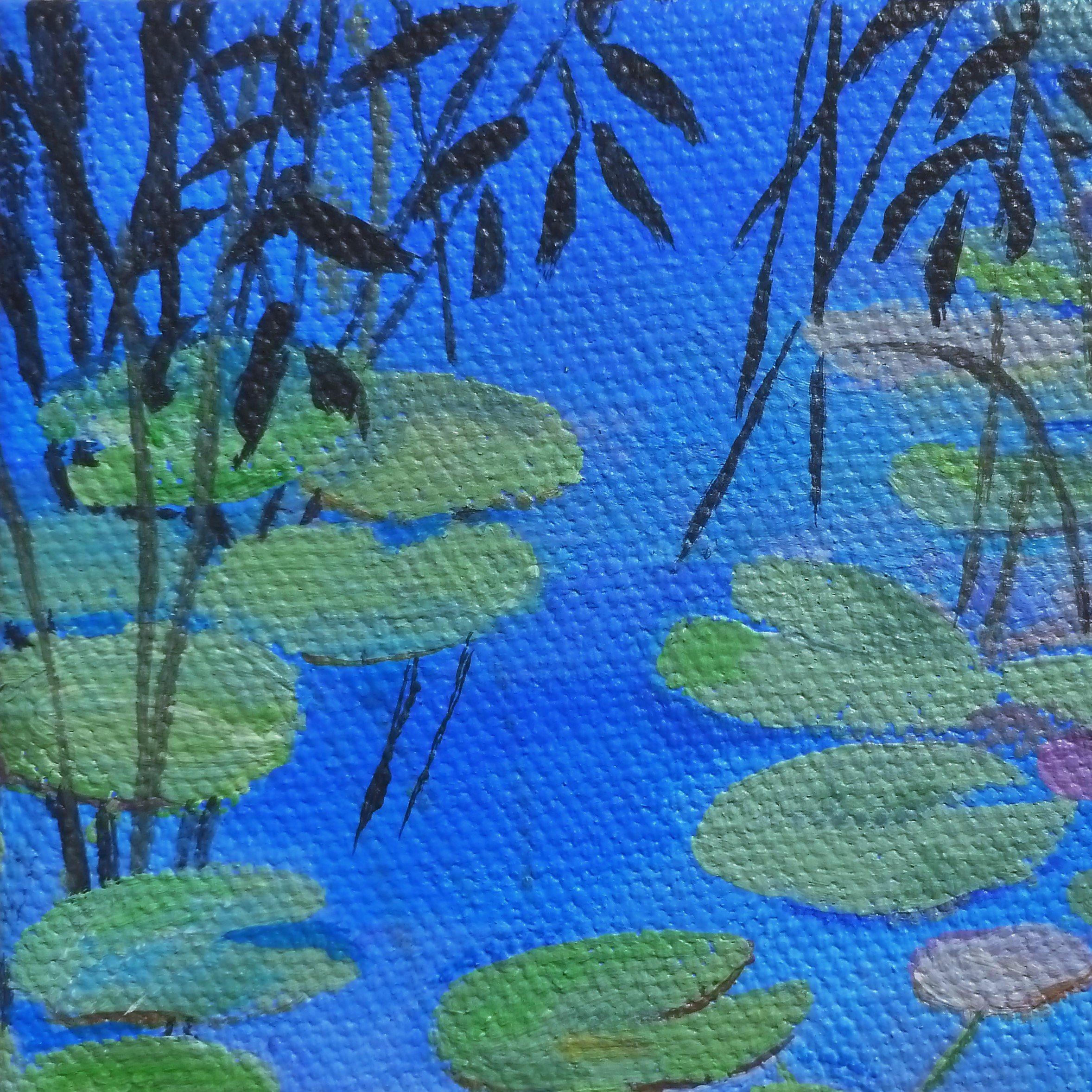 Lilypads - Abstract Impressionist Painting by Catherine McCargar