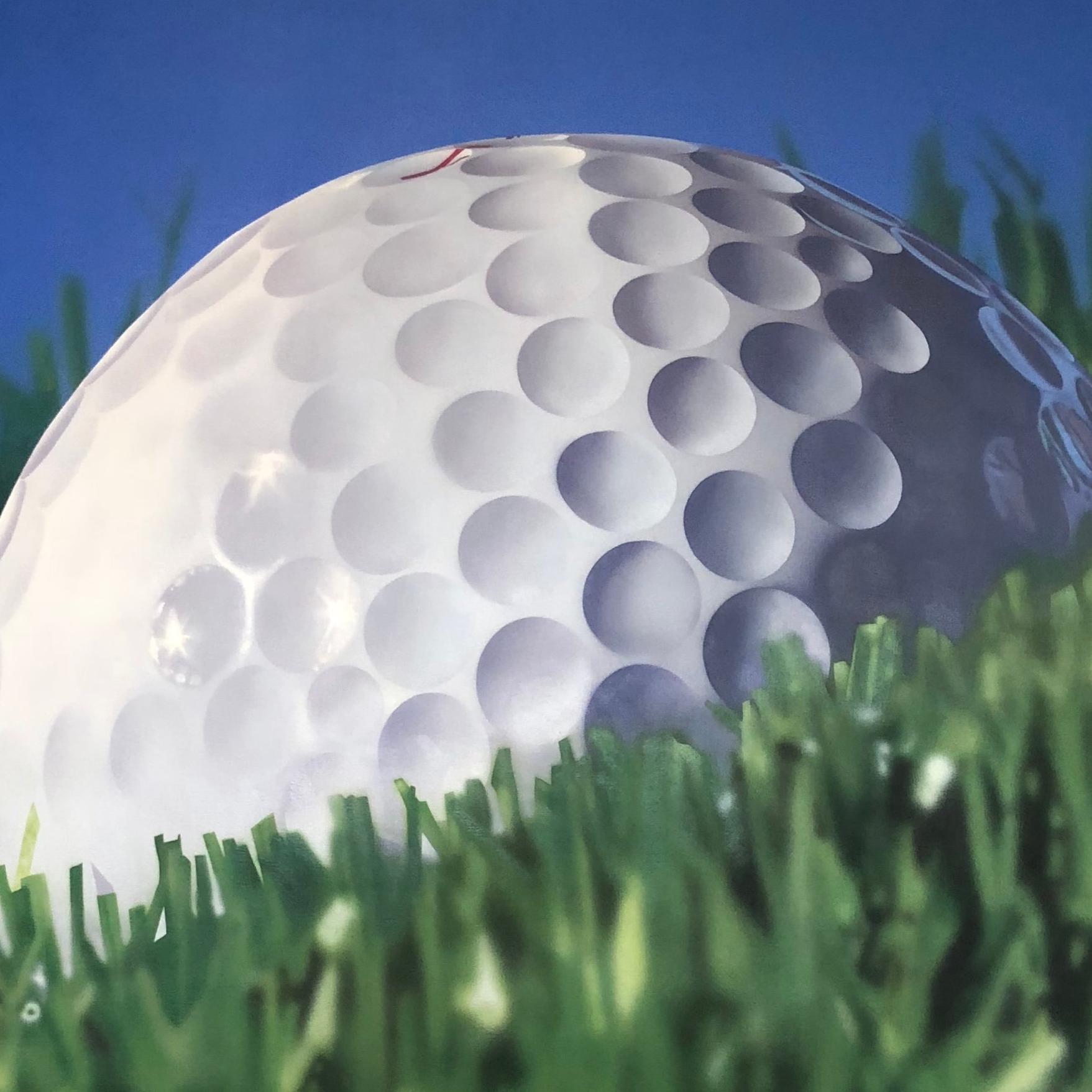 <p>Artist Comments<br />This is the fourth piece in a series of ten. I actually grew my own small plot of golf course grass in a container. This is a depiction of the golf ball on the edge of the fairway next to the first cut of rough. The golf ball