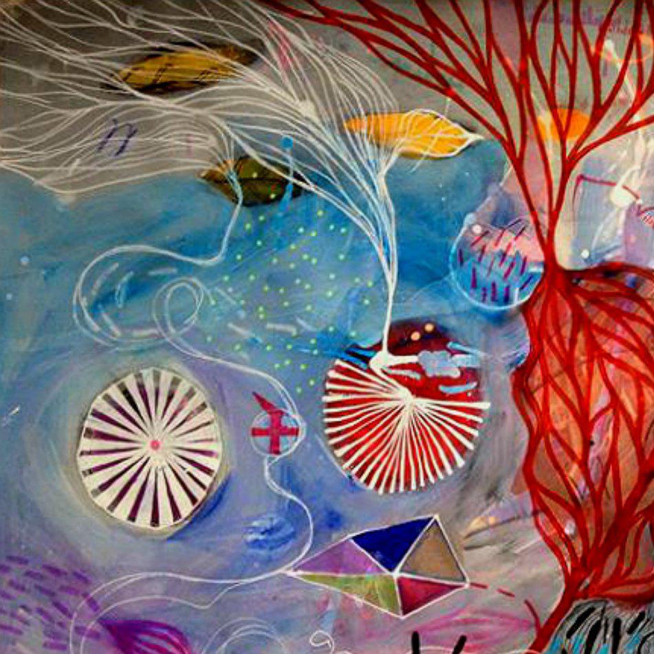 Kites Over Big Water - Surrealist Mixed Media Art by Malgosia Kiernozycka