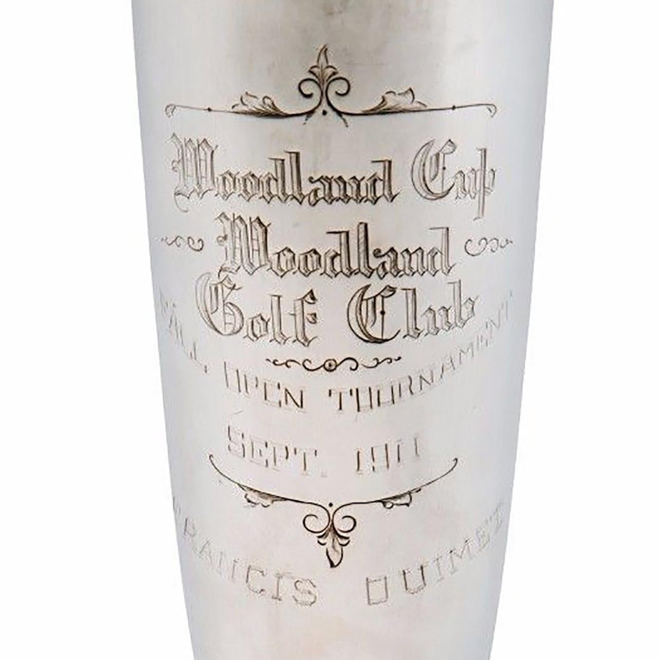 Possibly one of the most important pieces of golf history listed for your best offer. 

Francis Ouimet 'The Father of Amatuer Golf' 1911 Woodland Cup Fall Open Trophy awarded to Francis Ouimet! This is one of those extremely rare once in a lifetime