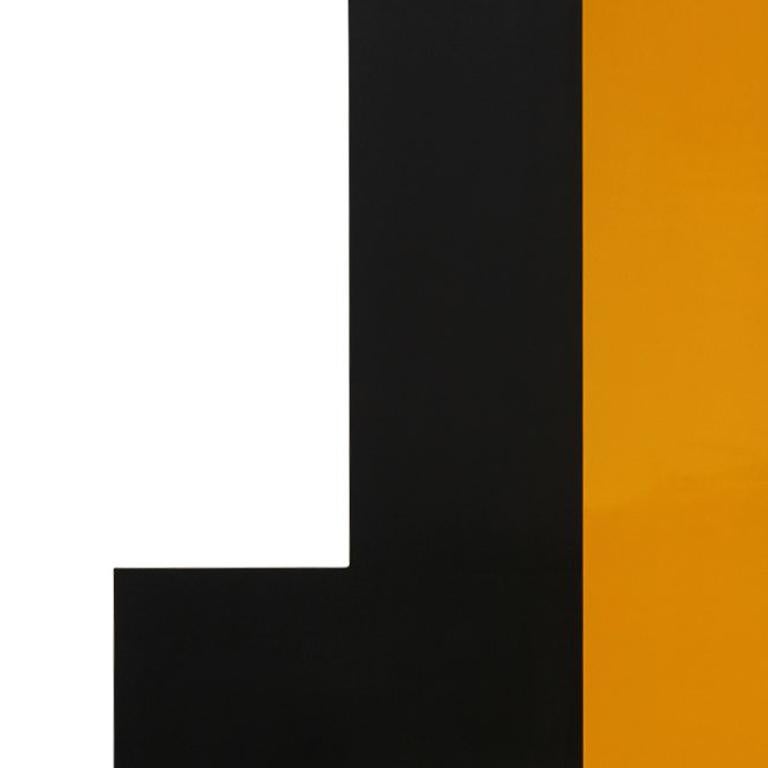 Large Geometric Black and Yellow Modern Abstract 1