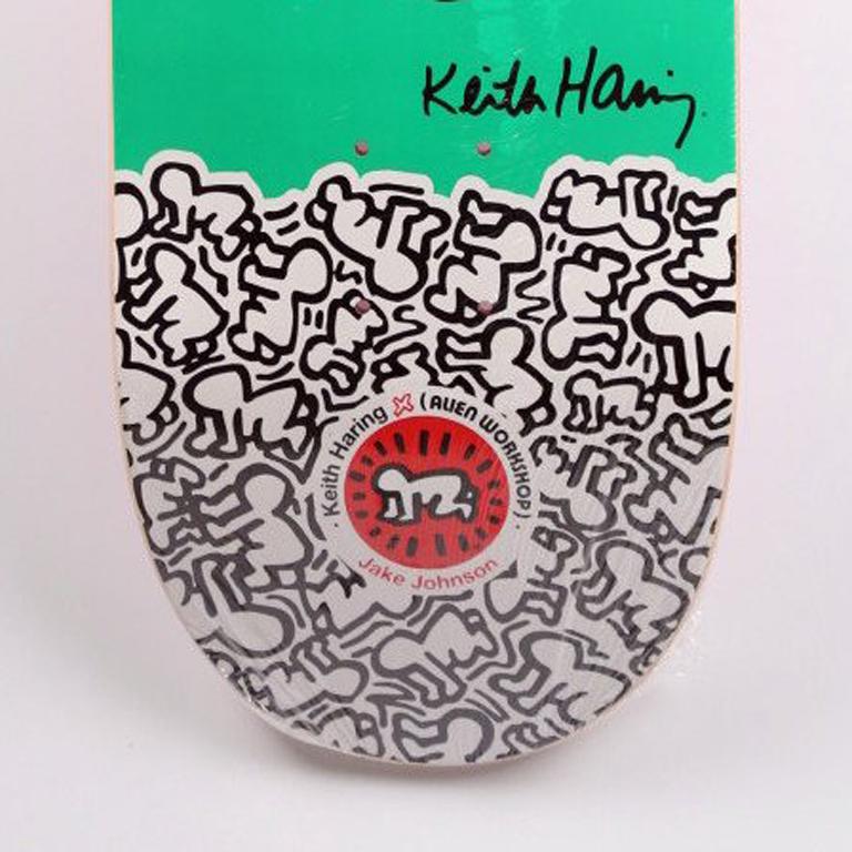 Keith Haring Skate Deck (Regentanz Grün) 1